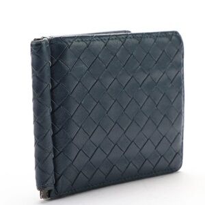 Bottega Veneta Blue Leather Wallet